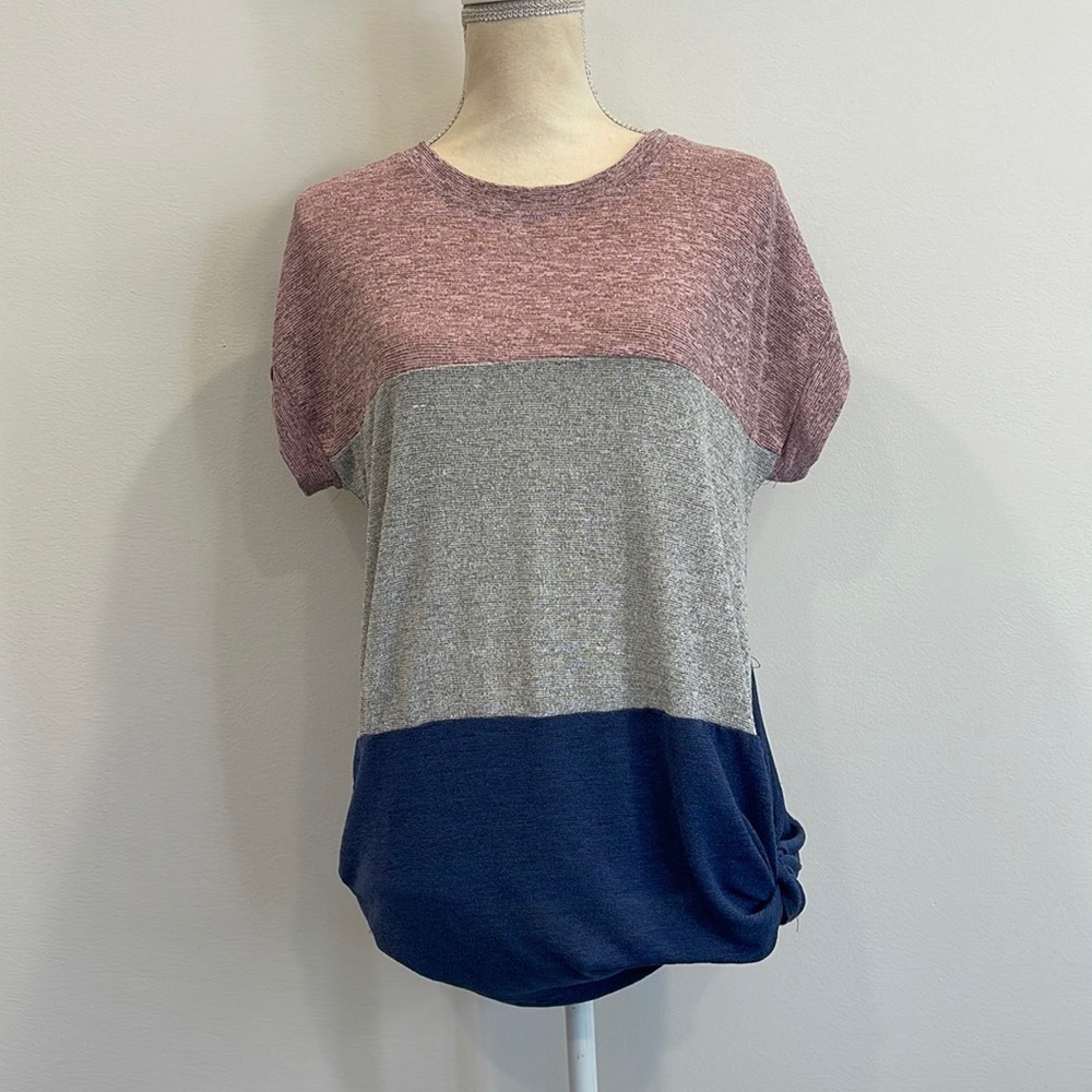 She + Sky Color Block Tee Top